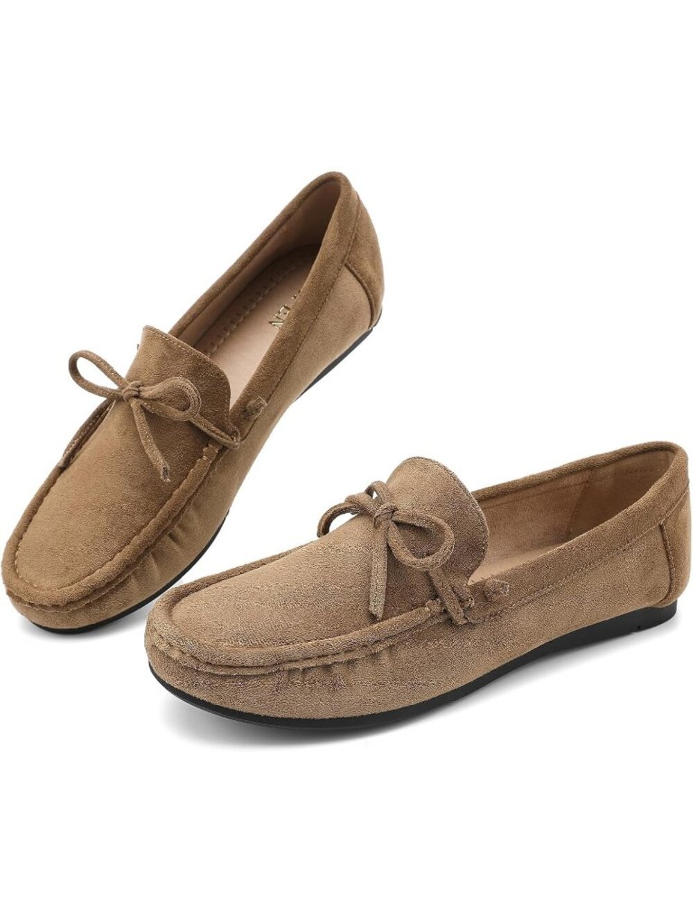🆕Women's Brown Faux Suede Comfortable Loafers Classic Business Casual